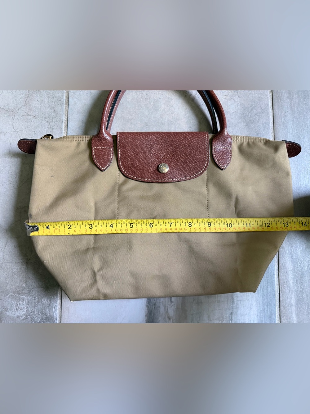LONGCHAMP Le Pliage S Handbag Olive Short Handle Tote - Picture 3 of 9